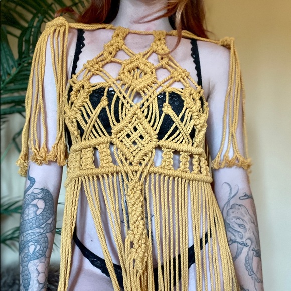 Handmade Macrame Crochet Dress - Picture 8 of 17